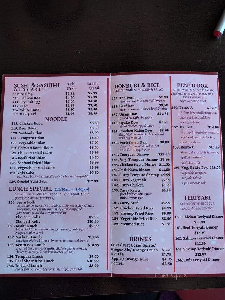 Sushi T & T - Ajax, ON menu_pic