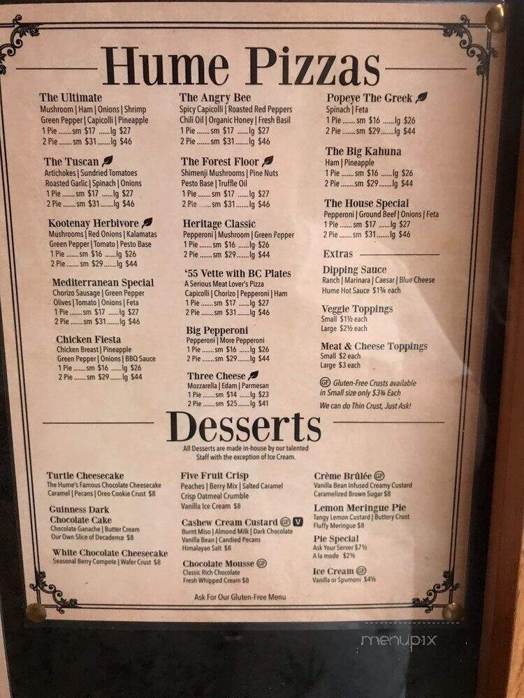 Library Lounge - Nelson, BC menu_pic