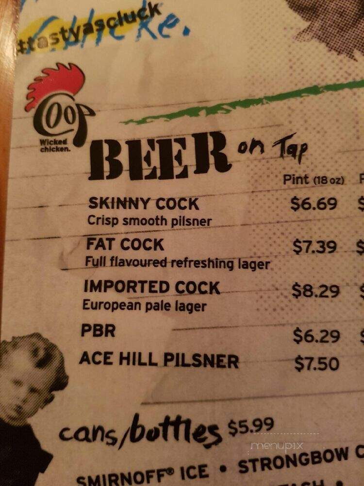 The Coop Wicked Chicken - Hamilton, ON menu_pic