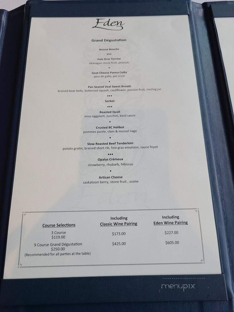 Eden - Banff, AB menu_pic