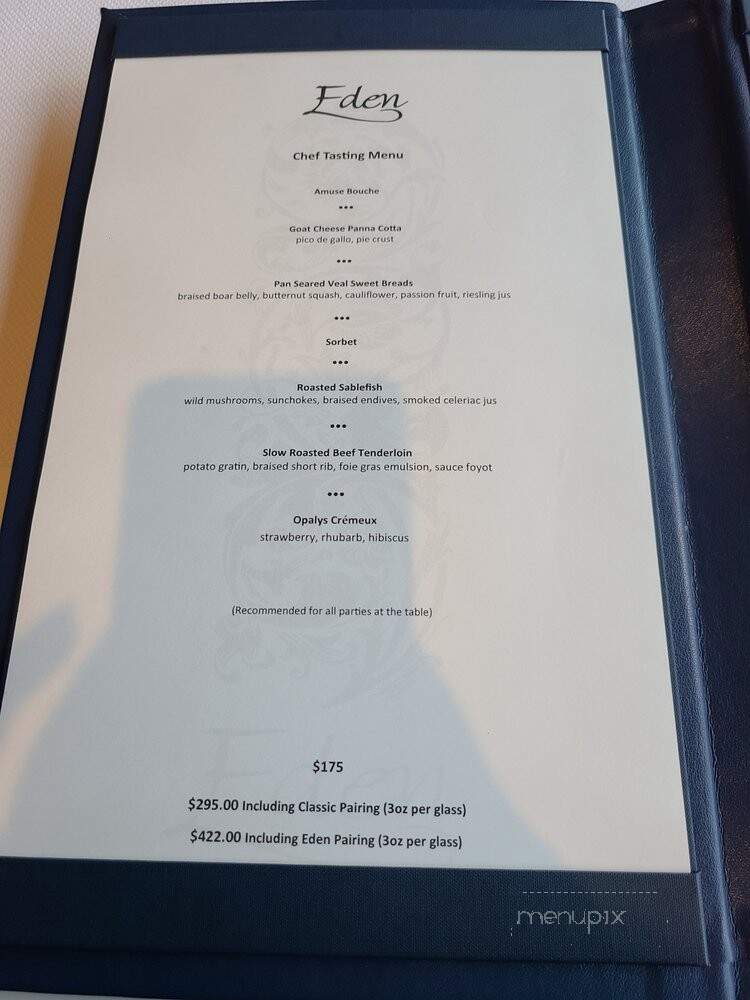 Eden - Banff, AB menu_pic