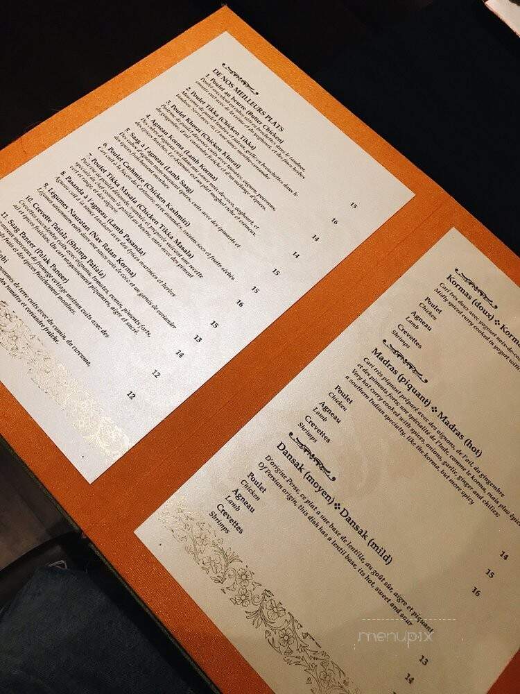 Darbar - Montreal, QC menu_pic