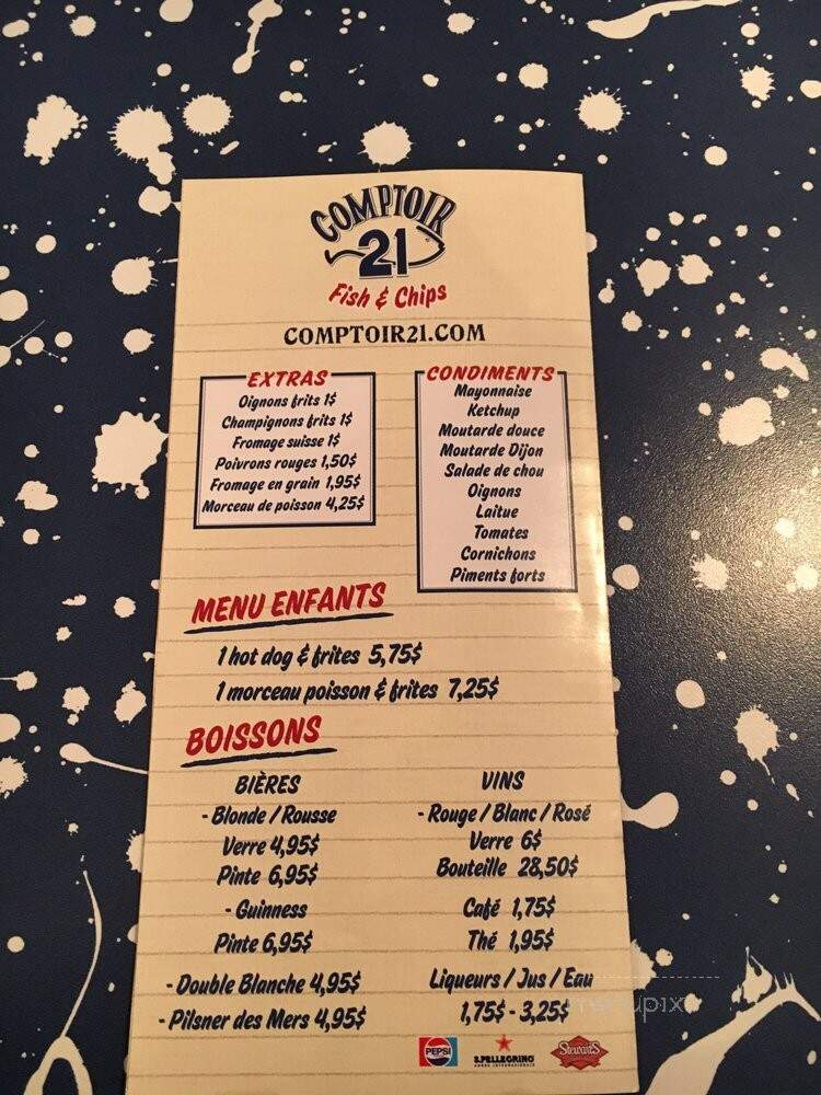 Comptoir 21 - Montreal, QC menu_pic