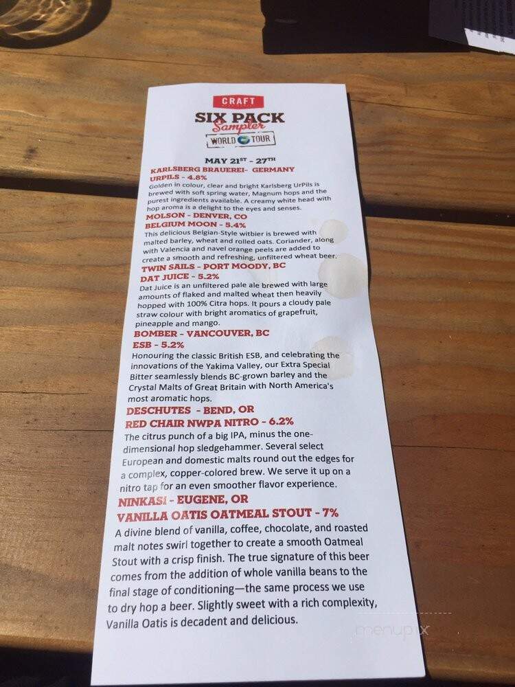 CRAFT Beer Market Southcentre - Calgary, AB menu_pic