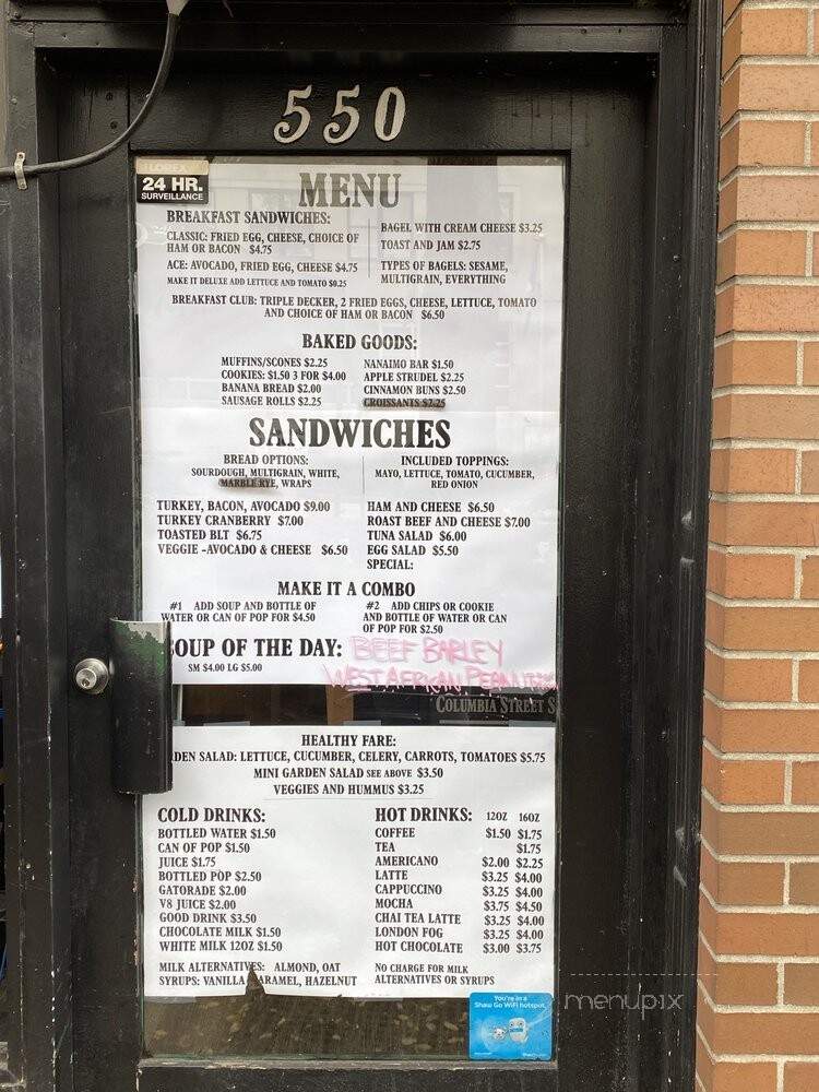 Columbia Street Sandwich Company - New Westminster, BC menu_pic