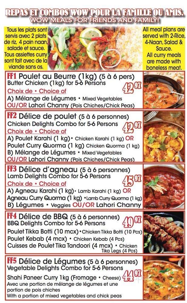 BBQ Tandoori - Montreal, QC menu_pic
