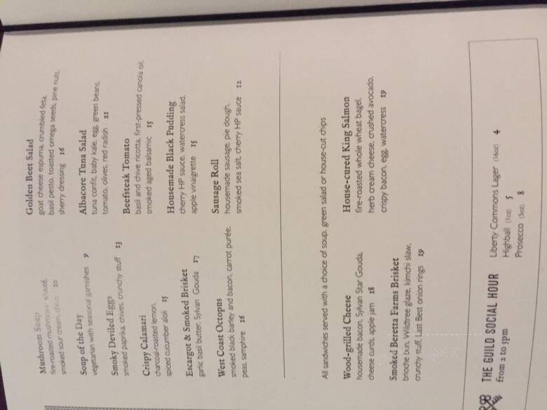 The Guild - Calgary, AB menu_pic