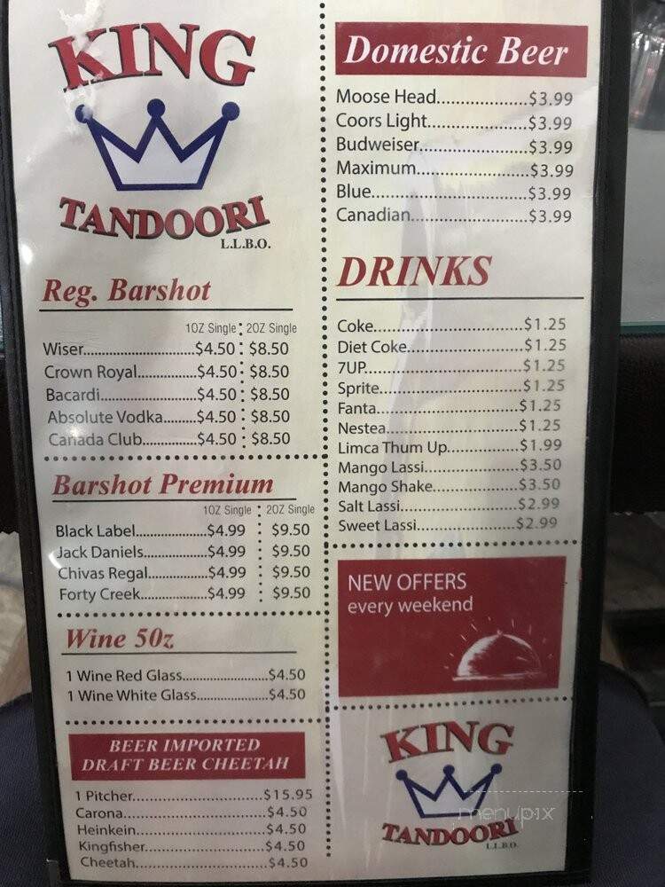King Tandoori - Brampton, ON menu_pic