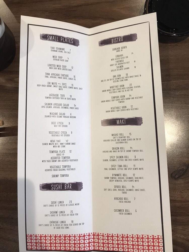 Masaki Sushi - Niagara-on-the-Lake, ON menu_pic