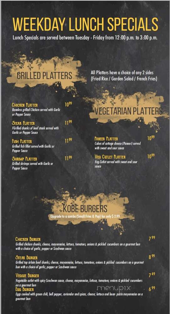 Kobe Sizzlers - Mississauga, ON menu_pic