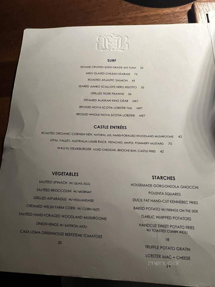 BlueBlood Steakhouse - Toronto, ON menu_pic