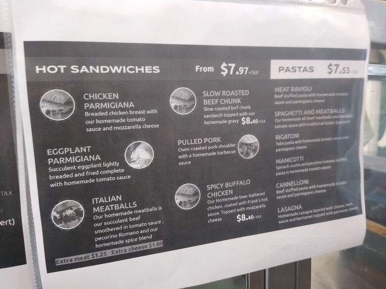 Subito Sandwich - Ottawa, ON menu_pic