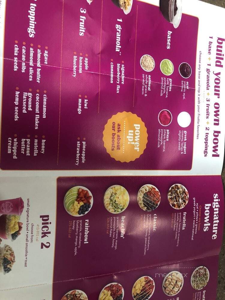 Frutta Bowls - Birmingham, AL menu_pic