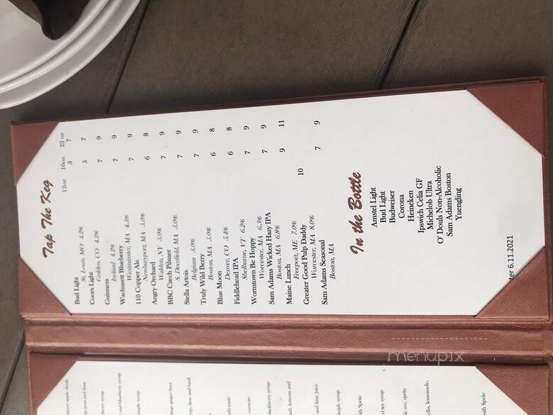 110 Grill - Worcester, MA menu_pic