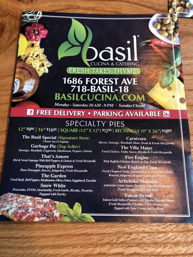 Basil Cucina & Catering - Staten Island, NY