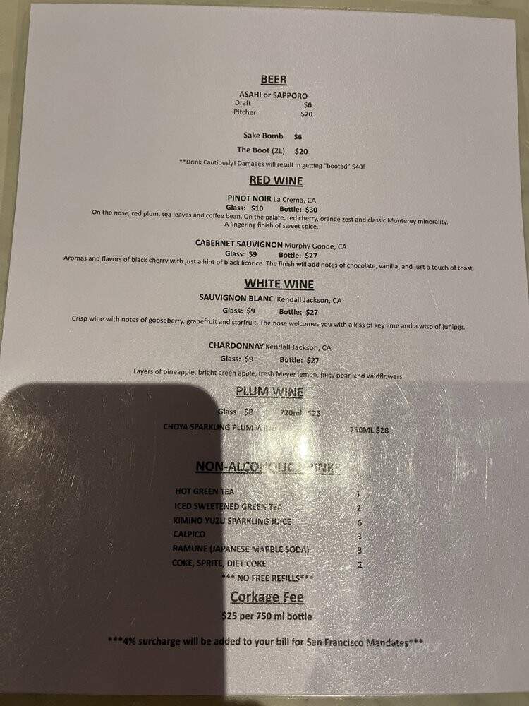 Sakesan Sushi & Robata - San Francisco, CA menu_pic