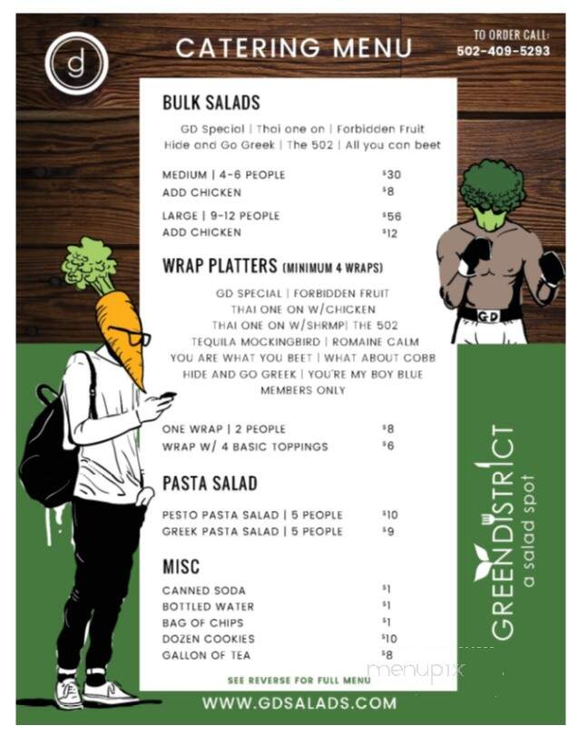 Green District Salads - Louisville, KY menu_pic