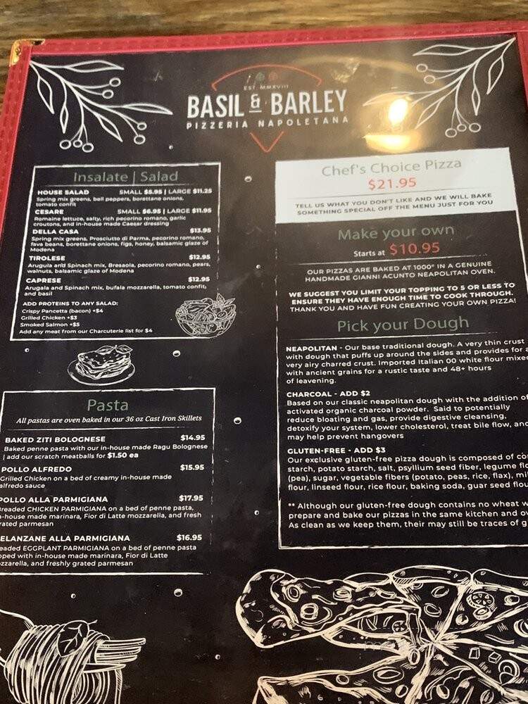 Basil & Barley Pizzeria Napoletana - Colorado Springs, CO menu_pic