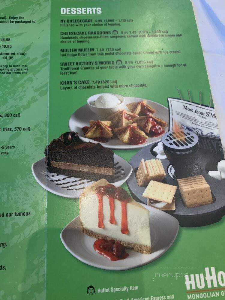 HuHot Mongolian Grill - San Antonio, TX menu_pic