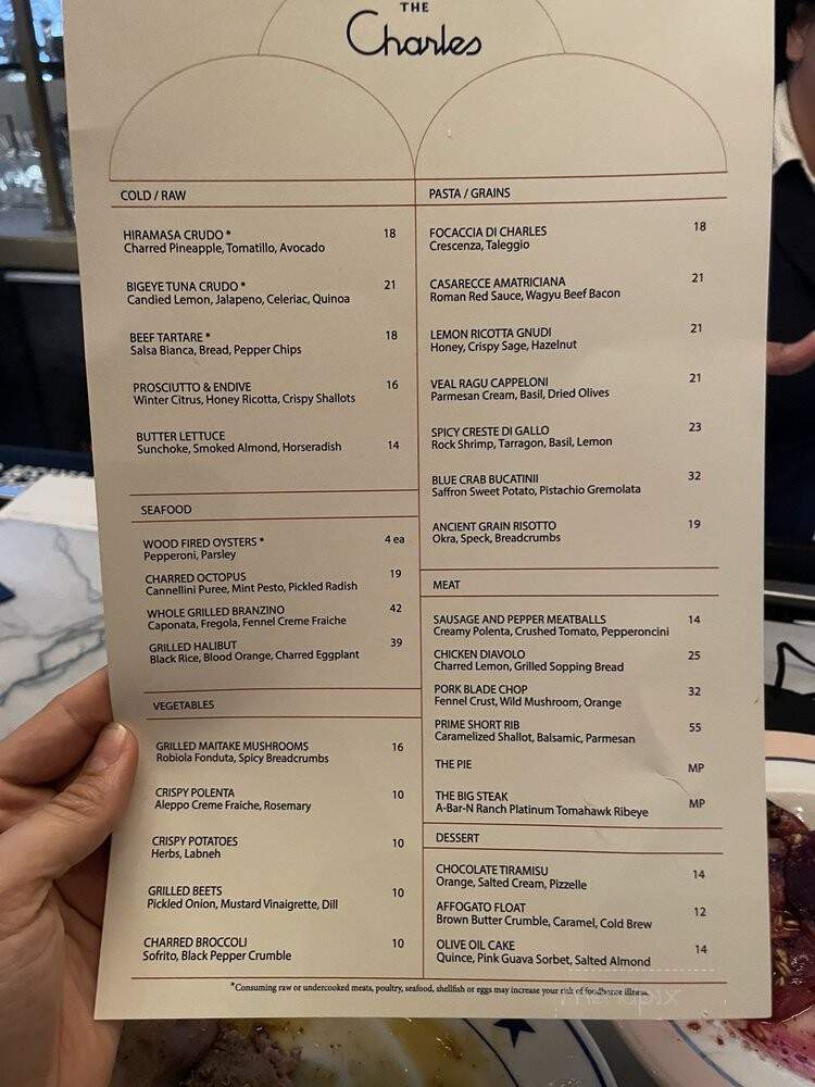 The Charles - Dallas, TX menu_pic