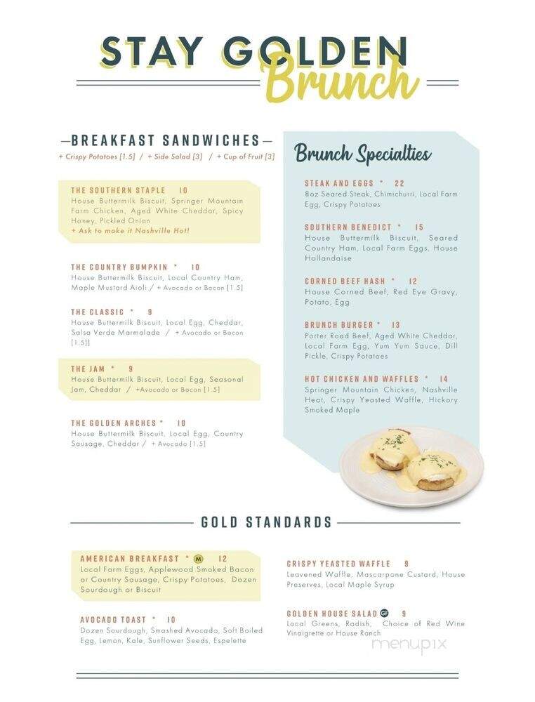 Stay Golden Restaurant & Roastery - Nashville, TN menu_pic