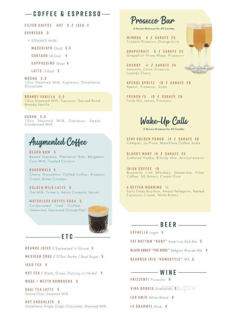 Stay Golden Restaurant & Roastery - Nashville, TN menu_pic