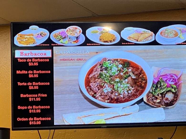 La Parrilla - Atascadero, CA menu_pic