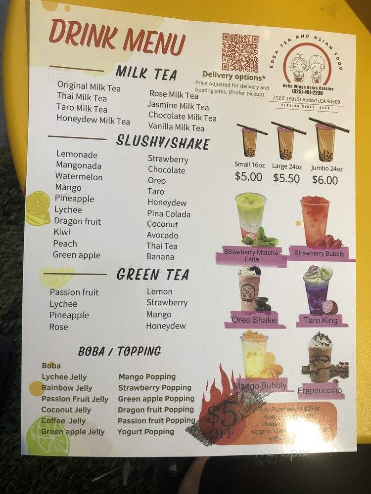 BOBA WINGS - Antioch, CA menu_pic