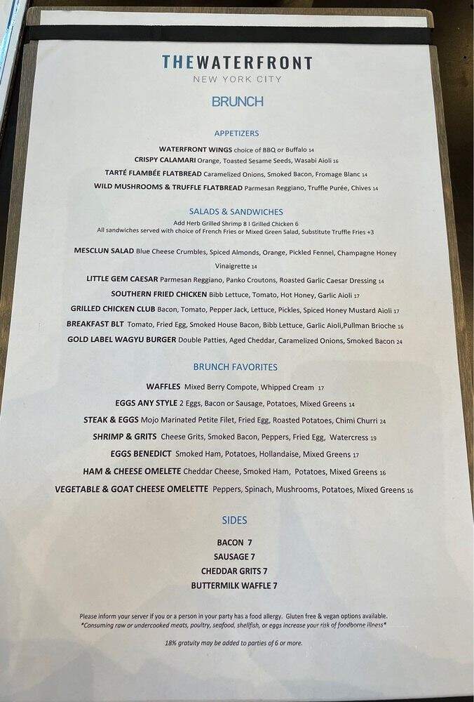 The Waterfront NYC - Bronx, NY menu_pic
