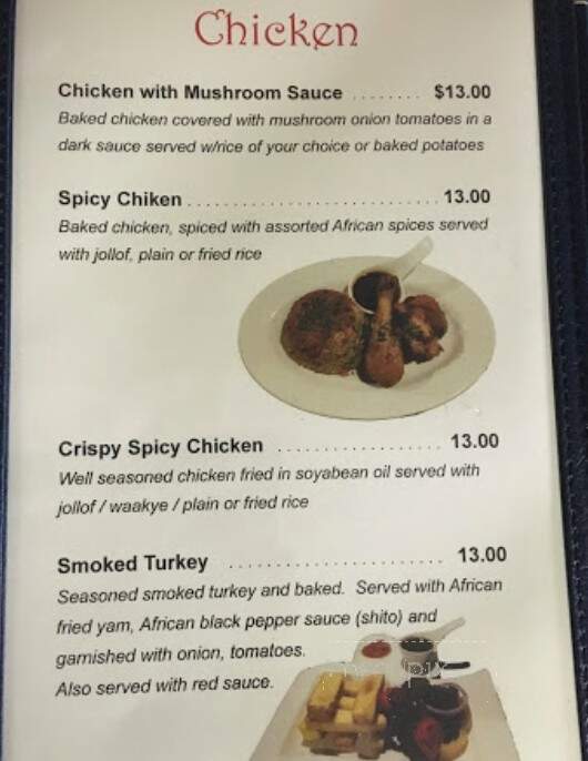 PABS African Restaurant - East Hartford, CT menu_pic