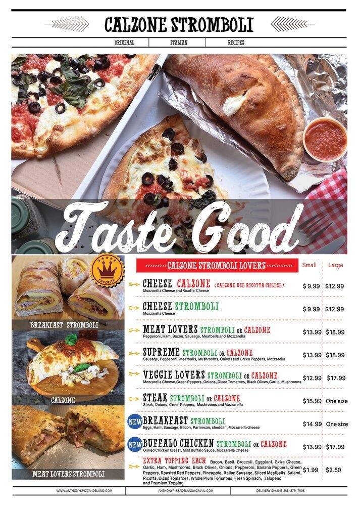 The Original Anthony's Pizza - DeLand, FL menu_pic