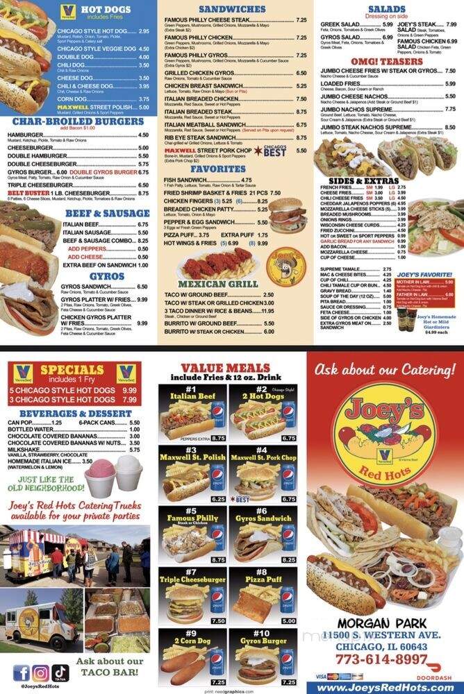 Joey's Red Hots - Chicago, IL menu_pic