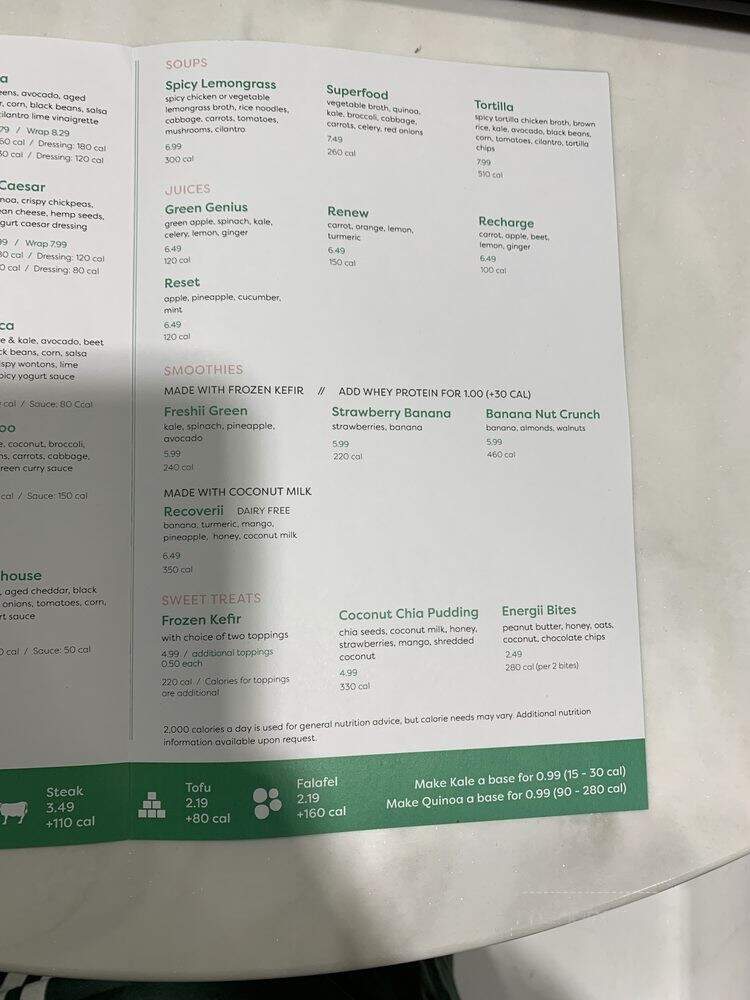 Freshii - Philadelphia, PA menu_pic