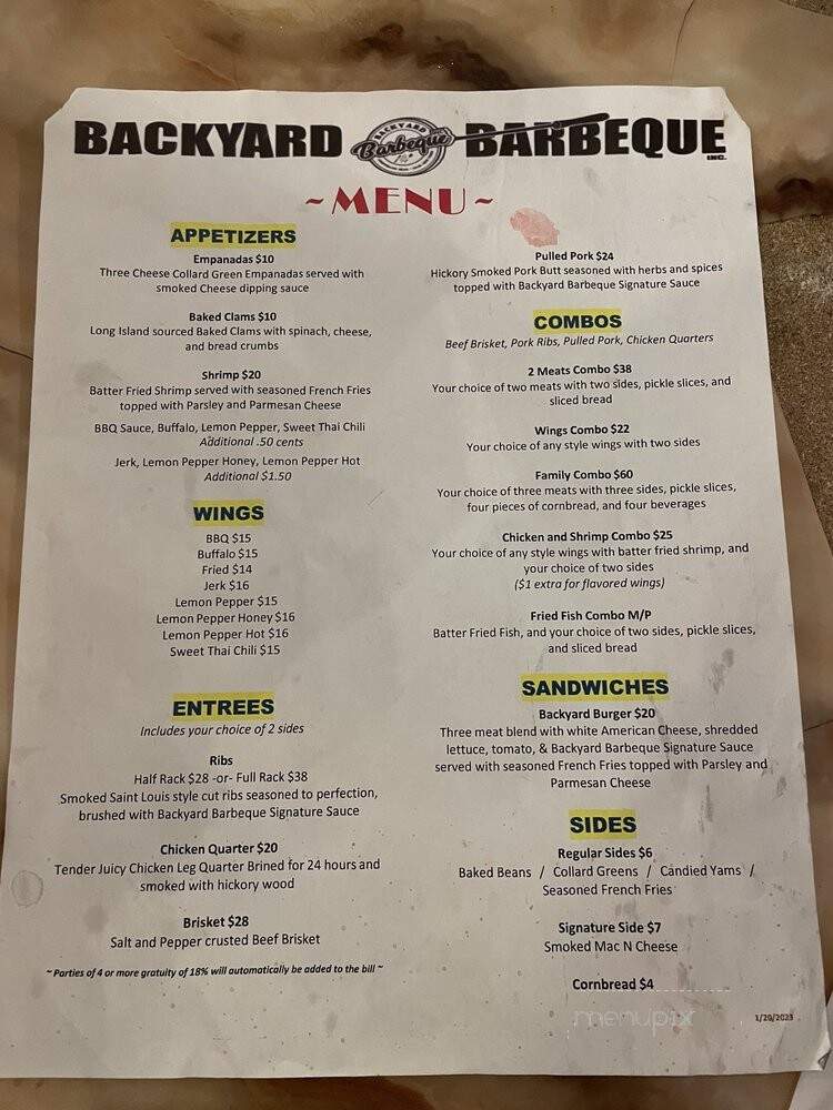 Backyard Barbeque - Freeport, NY menu_pic