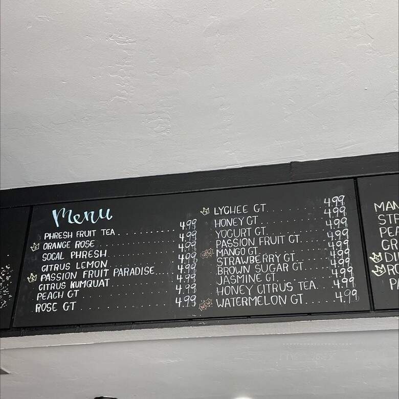 Phresh Teas - Goleta, CA menu_pic