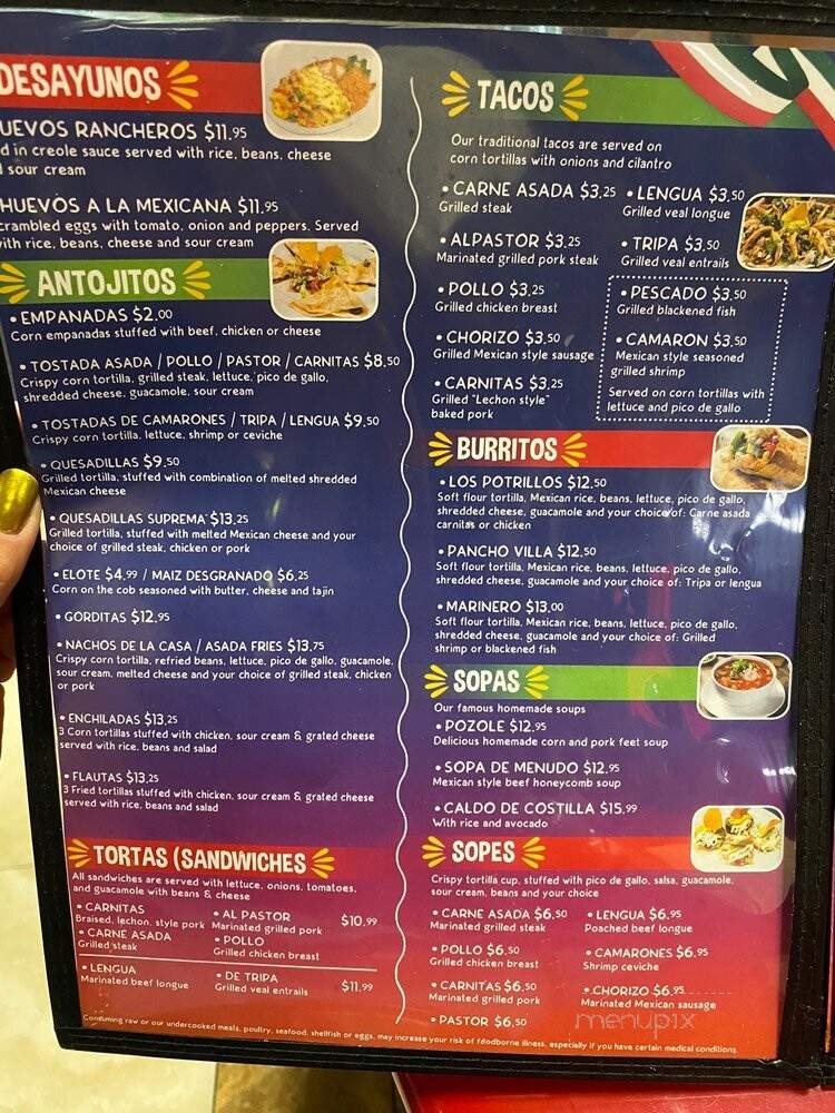 Taqueria Los Potrillos - Miami, FL menu_pic