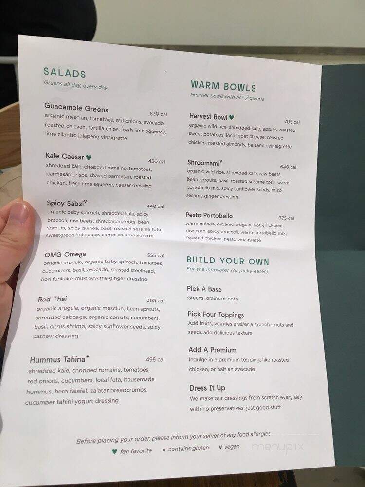 Sweetgreen - New York, NY menu_pic