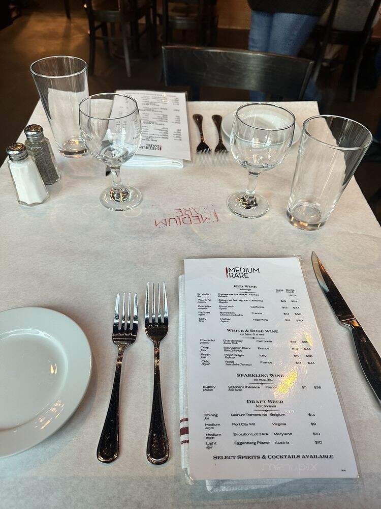 Medium Rare - Arlington, VA menu_pic