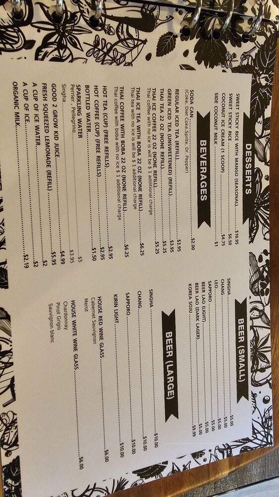 Tho One Thai Eatery - La Verne, CA menu_pic
