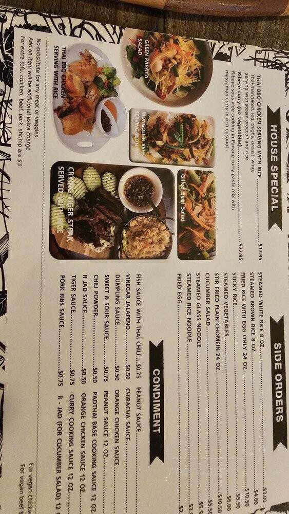 Tho One Thai Eatery - La Verne, CA menu_pic