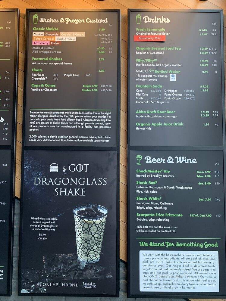 Shake Shack - Nashville, TN menu_pic