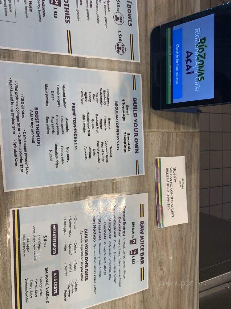 RioZonas Acai - North Hollywood, CA menu_pic