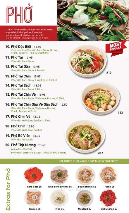 Pho Anvi - Norwalk, CA menu_pic