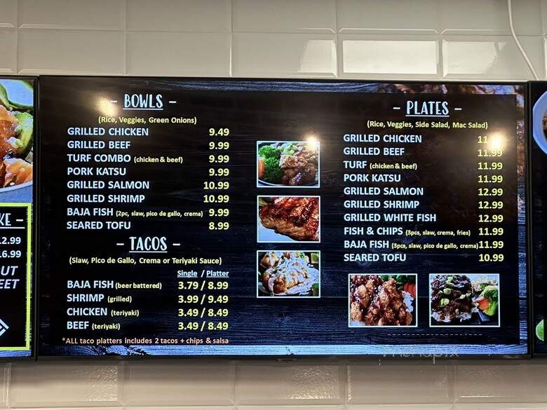 Spin Poke & Grill - Anaheim, CA menu_pic