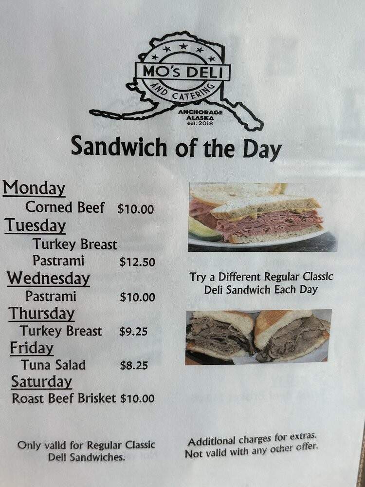Mo's Deli and Catering - Anchorage, AK menu_pic