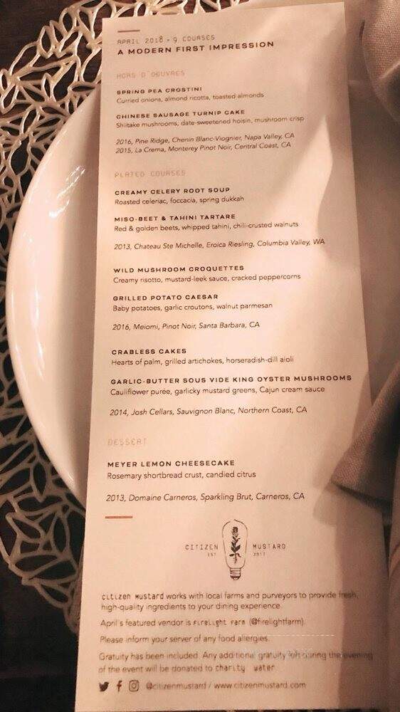 Citizen Mustard - Los Angeles, CA menu_pic