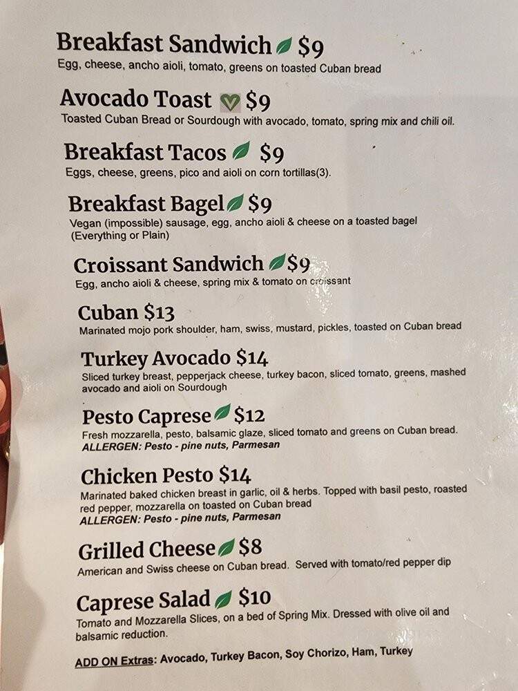 The Blind Tiger Cafe - Tampa, FL menu_pic