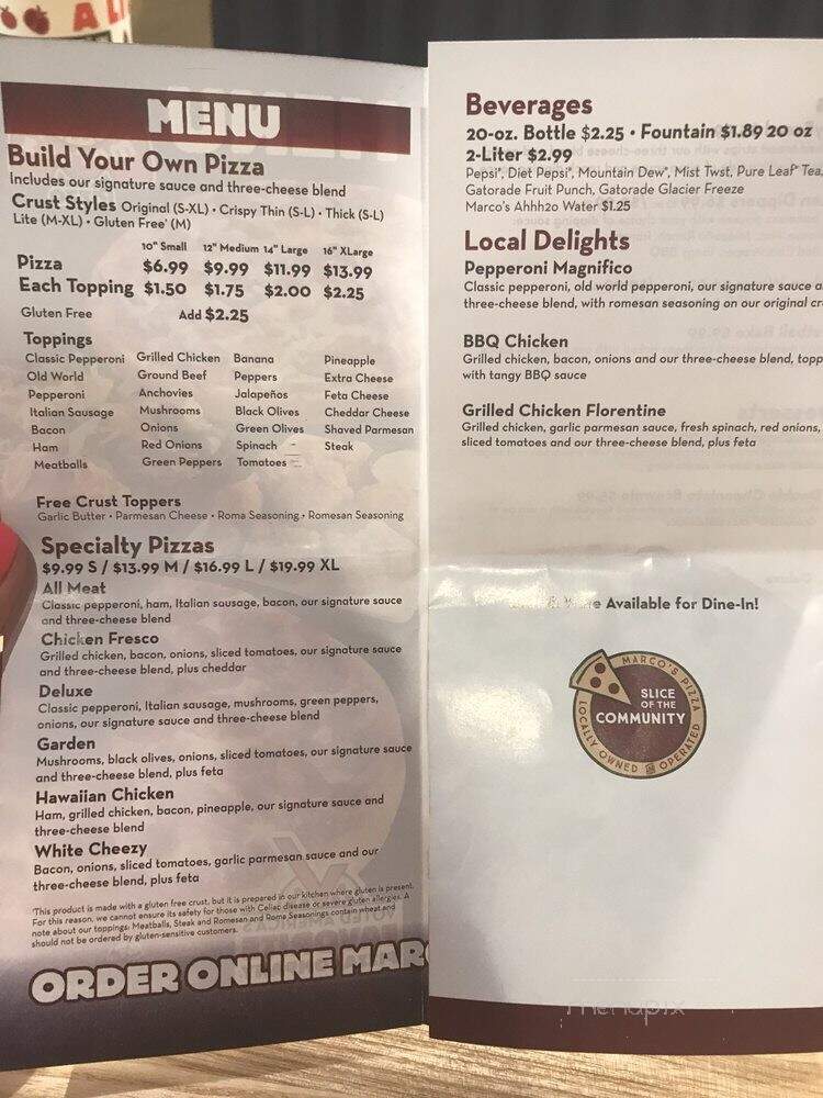 Marco's Pizza - Longmont, CO menu_pic