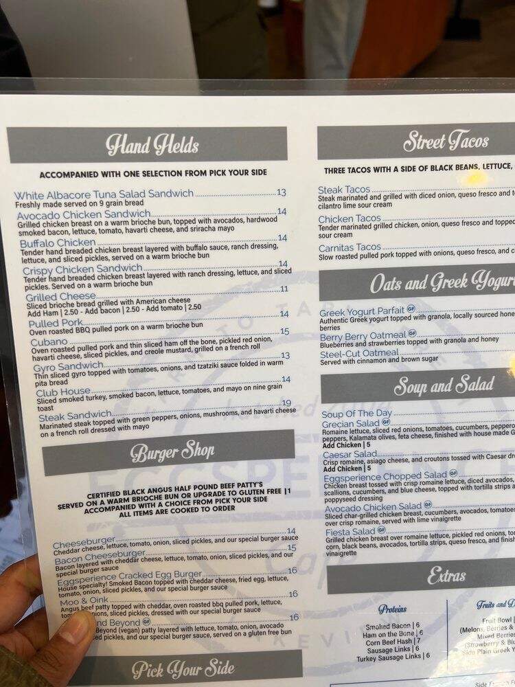 Eggsperience Cafe - Chicago, IL menu_pic
