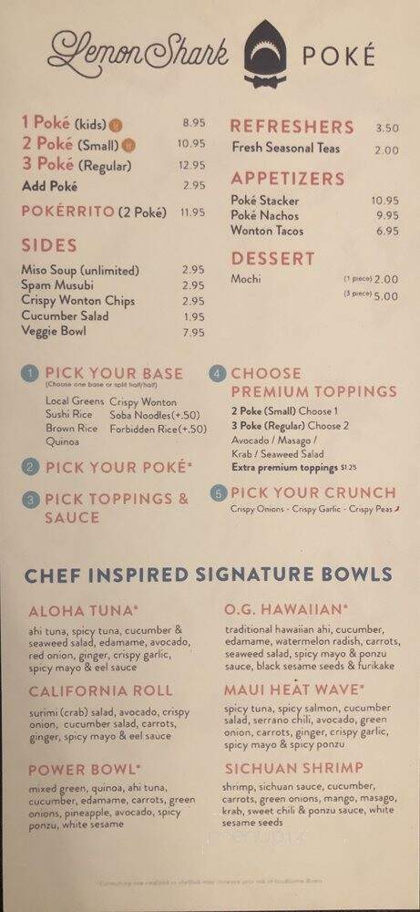 LemonShark Pok - New Orleans, LA menu_pic